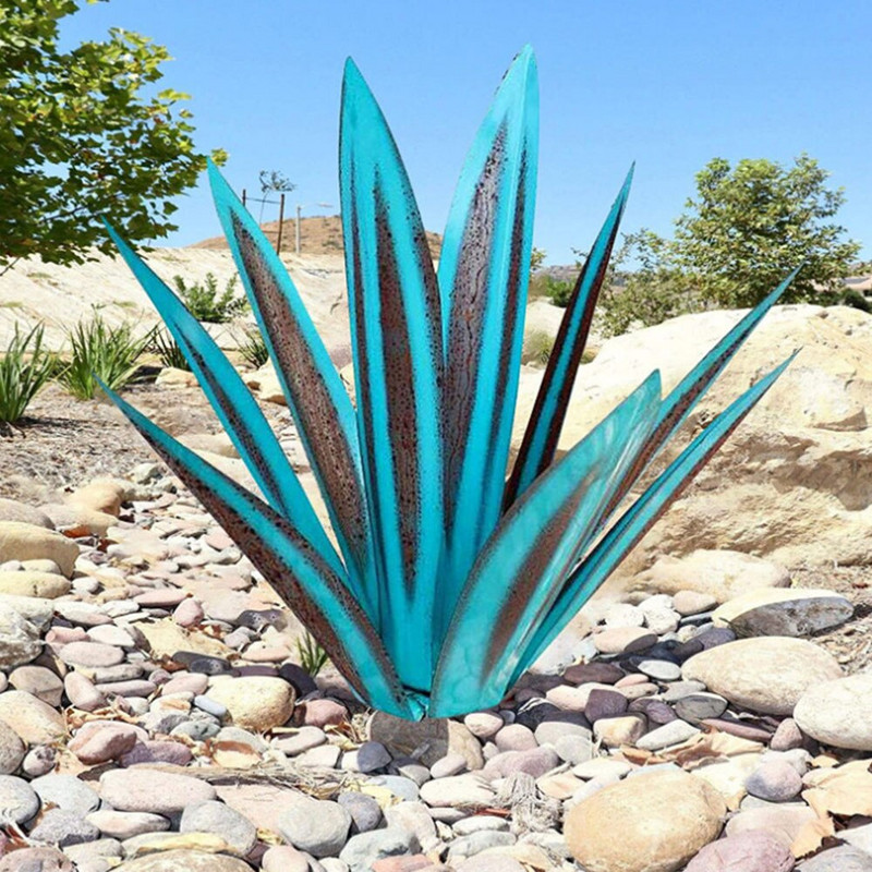 Lauko sodas, pasidaryk pats, metalo menas Tekila kaimiška skulptūra agavos statula namų sodui kiemo meno puošyba amatai skulptūros ornamentas