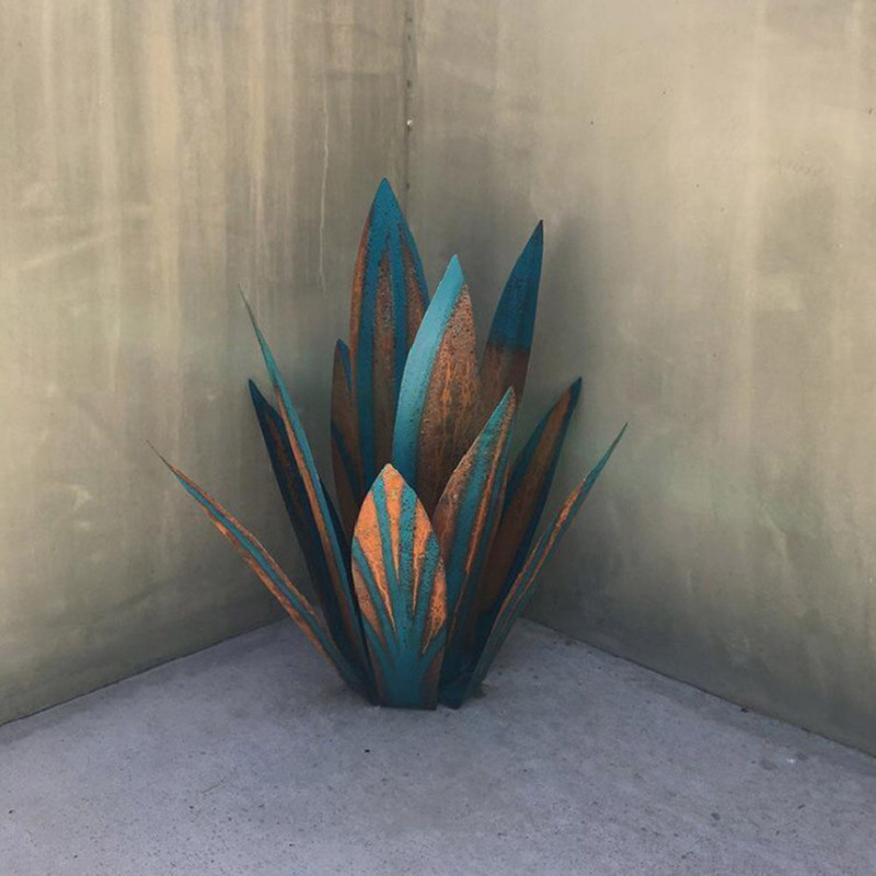 Lauko sodas, pasidaryk pats, metalo menas Tekila kaimiška skulptūra agavos statula namų sodui kiemo meno puošyba amatai skulptūros ornamentas