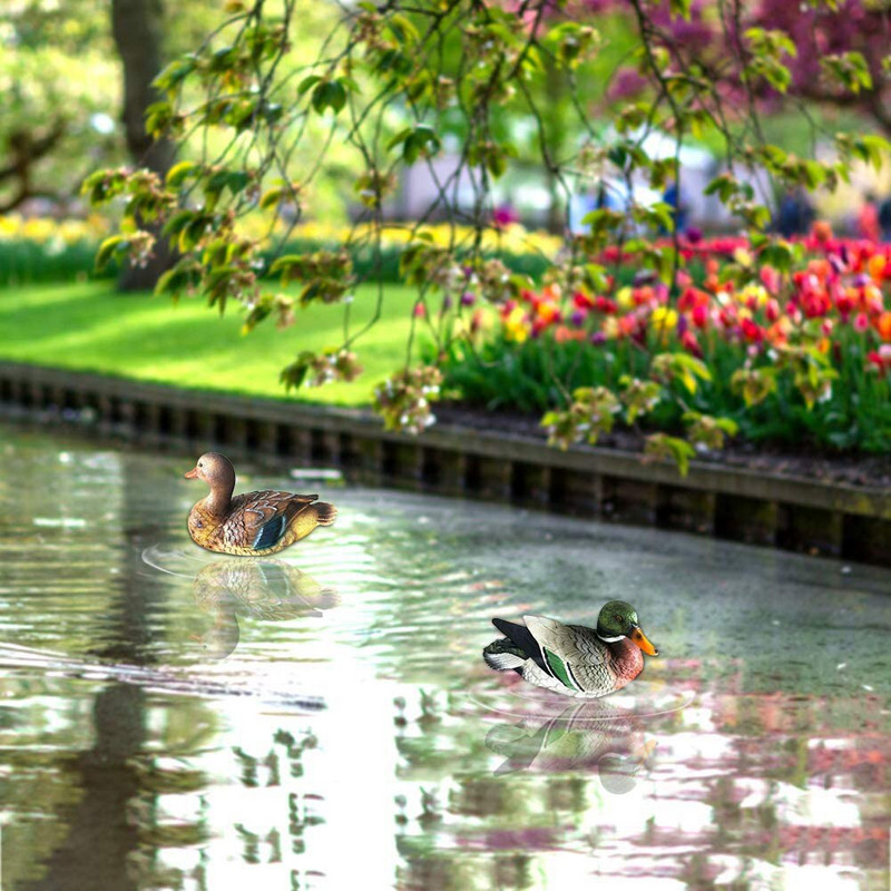Sodo tvenkinys Mandarinų antis statula antis medžioklei Dirbtinių gyvūnų skulptūros Sodo dekoravimas lauke sodo tvenkinio ornamentas