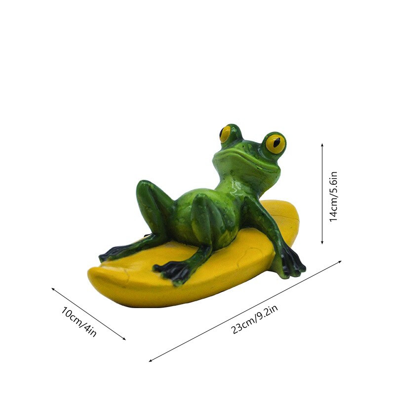 Plaukiojančios varlės puošmenos figūrėlės Dervos amatai Dekoratyviniai papuošalai Gyvūnų statula figūrėlė Namų sodui Baseinas Tvenkinys Kalėdos G