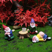 5/6/9 komada Drunk Gnome Set od smole Mini patuljasti kip od logorske vatre Vodootporni bajkoviti vrt Vanjska terasa Travnjak Pejzažna dekoracija