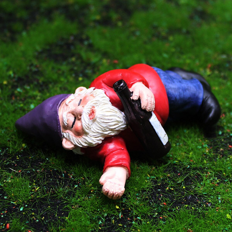 5/6/9 komada Drunk Gnome Set od smole Mini patuljasti kip od logorske vatre Vodootporni bajkoviti vrt Vanjska terasa Travnjak Pejzažna dekoracija
