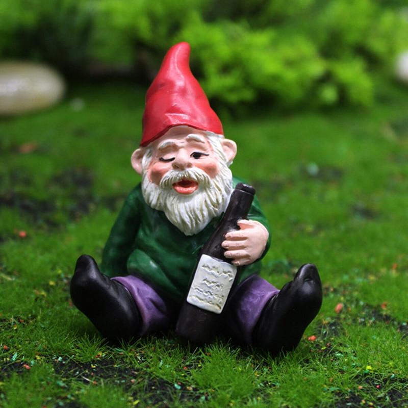 5/6/9 komada Drunk Gnome Set od smole Mini patuljasti kip od logorske vatre Vodootporni bajkoviti vrt Vanjska terasa Travnjak Pejzažna dekoracija