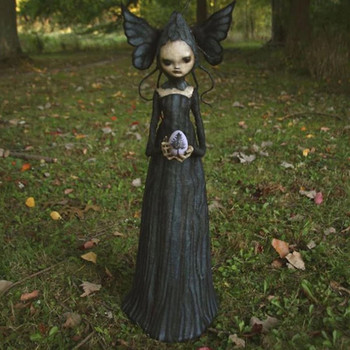 5 стила Хелоуин Тъмен кошмар Статуя на градината на вещица Терор Външен двор Смола Декорация на вещица