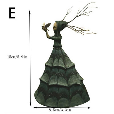 5 stiliai Helovino tamsaus košmaro raganos sodo statulos teroro lauko kiemo dervos raganos dekoravimas
