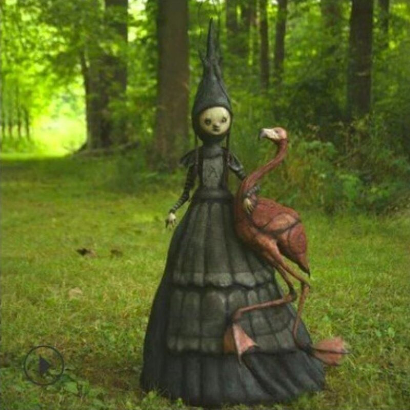 5 stiliai Helovino tamsaus košmaro raganos sodo statulos teroro lauko kiemo dervos raganos dekoravimas