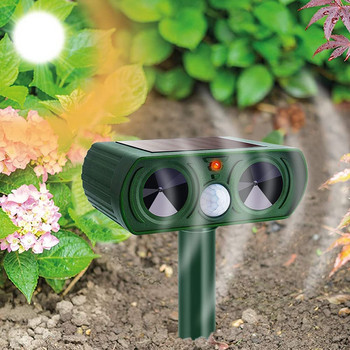 Ultrasonic Birds Animal Repeller Αδιάβροχα ηλιακά απωθητικά για σκύλους σε εξωτερικούς χώρους με αισθητήρα κίνησης PIR Wild Animals Garden Farms