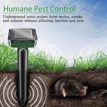 Solar Ultrasonic Mole Snake Mouse Repeller Outdoor Garden Rat Τρωκτικό Pest Τρωκτικό Απωθητικό Τρωκτικών Reject Yard