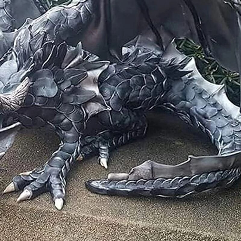 1 ks Vonkajšia záhradná veľká drepujúca socha draka - socha strážcu draka Záhradná socha draka Socha dekorácia gotický drak