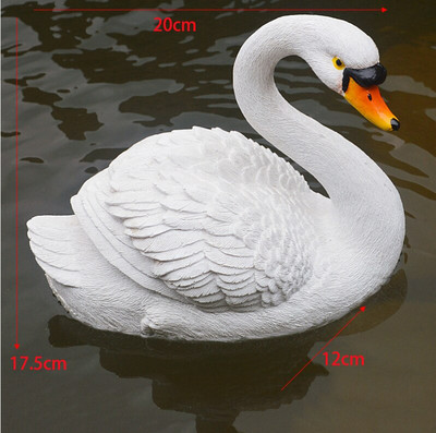 Lauko modeliavimas plūduriuojantis vandens gulbės dervos skulptūra lauko sodas baseinas figūrėlės dekoravimas parkas veja tvenkinys papuošalai amatai