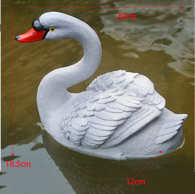 Lauko modeliavimas plūduriuojantis vandens gulbės dervos skulptūra lauko sodas baseinas figūrėlės dekoravimas parkas veja tvenkinys papuošalai amatai