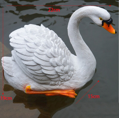 Lauko modeliavimas plūduriuojantis vandens gulbės dervos skulptūra lauko sodas baseinas figūrėlės dekoravimas parkas veja tvenkinys papuošalai amatai