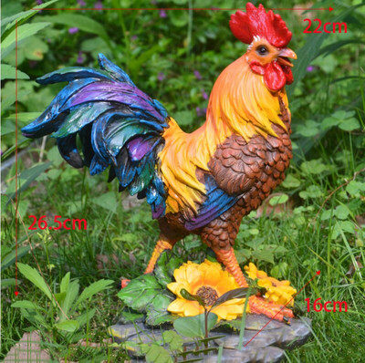 Pastoracinė imitacija Gaidžio vištos dervos papuošalai Lauko sodas Balkonas Priedai Amatai Parkas Kiemas Veja Skulptūra Dekoras