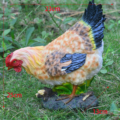 Pastoracinė imitacija Gaidžio vištos dervos papuošalai Lauko sodas Balkonas Priedai Amatai Parkas Kiemas Veja Skulptūra Dekoras