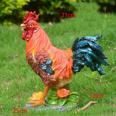 Pastoracinė imitacija Gaidžio vištos dervos papuošalai Lauko sodas Balkonas Priedai Amatai Parkas Kiemas Veja Skulptūra Dekoras