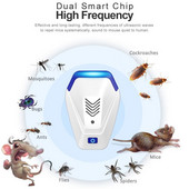Ultragarsinis elektroninis kenkėjų kontrolės įrankis Graužikų žiurkėms, pelėms, pelėms, pelėms, atbaidantis nuo uodų, pelėms, namų kenkėjams graužikams