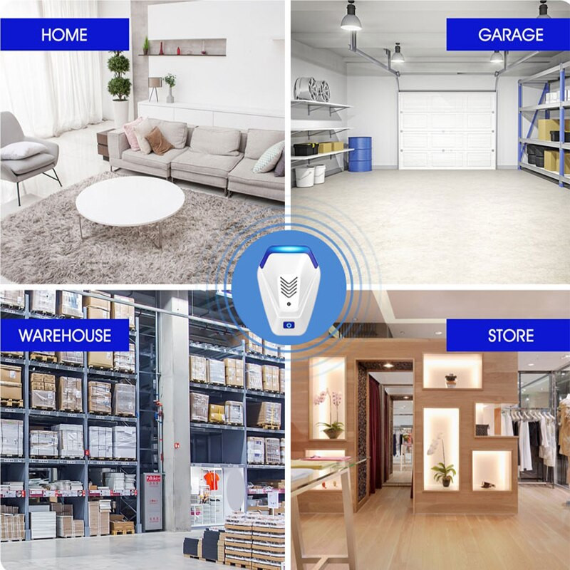 Ultragarsinis elektroninis kenkėjų kontrolės įrankis Graužikų žiurkėms, pelėms, pelėms, pelėms, atbaidantis nuo uodų, pelėms, namų kenkėjams graužikams