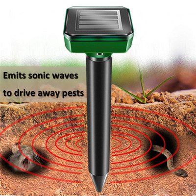 Chanfong Solar Powered Pest Reject Outdoor Garden Ultrasonic Solar Anti Mole Snake Mouse Drive Away Pest Rodent Repellers