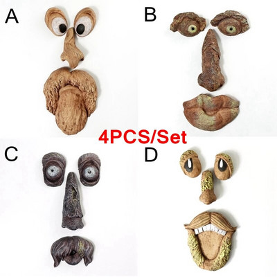 Öreg ember fa hugger fa arc kültéri vicces öreg fa szobor udvar művészet kert peeker érdekes kert dekoráció