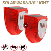 Lampă cu alarmă solară Repelente pentru animale Imite lătratul împușcăturii Respinge hoțul de animale Senzor de mișcare Sistem de alarmă de securitate pentru exterior