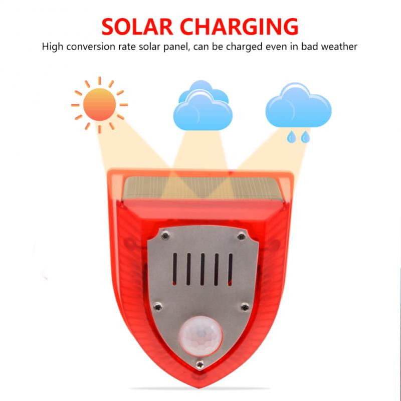 Lampă cu alarmă solară Repelente pentru animale Imite lătratul împușcăturii Respinge hoțul de animale Senzor de mișcare Sistem de alarmă de securitate pentru exterior