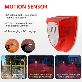 Animal Repeller Solar Power Motion Activated Ultrasonic Deterrent Bird Cat Dog Repeller Frighten Animal Repellent for Outdoor