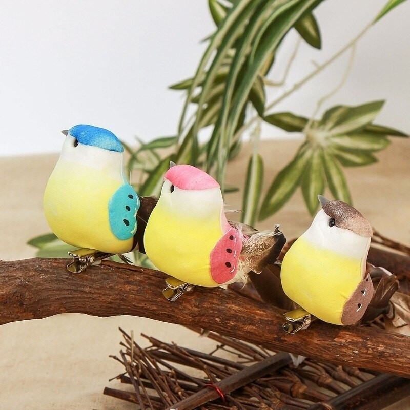12 vnt./dėžutėje Simuliacinis Dirbtinis paukščių sodinimas Namų paukščių ornamentų dekoravimas