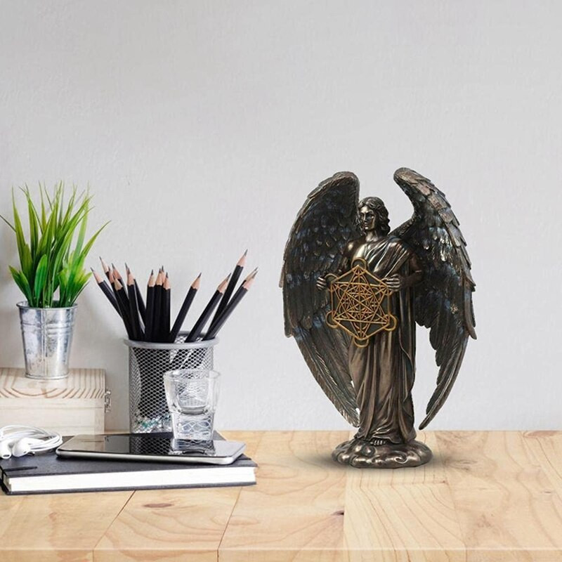 Metatron bronzinis serafimas šešiasparnis angelas sargas statulos namų puošmena taip pat puiki dovana jūsų draugams
