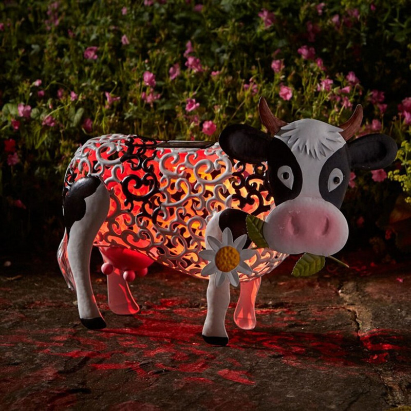 LED saulės šviesa Daisy Cow Craft vandeniui atsparus lauko sodo vejos statramsčiai lempos Namų kiemo papuošalai Kūrybinė meno dovana