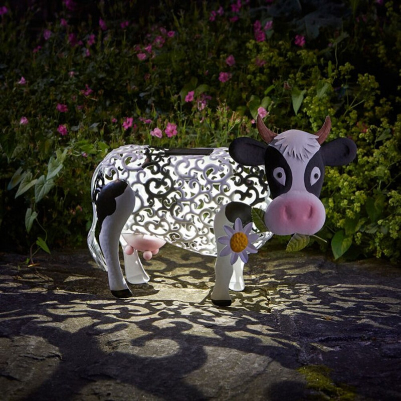 LED saulės šviesa Daisy Cow Craft vandeniui atsparus lauko sodo vejos statramsčiai lempos Namų kiemo papuošalai Kūrybinė meno dovana
