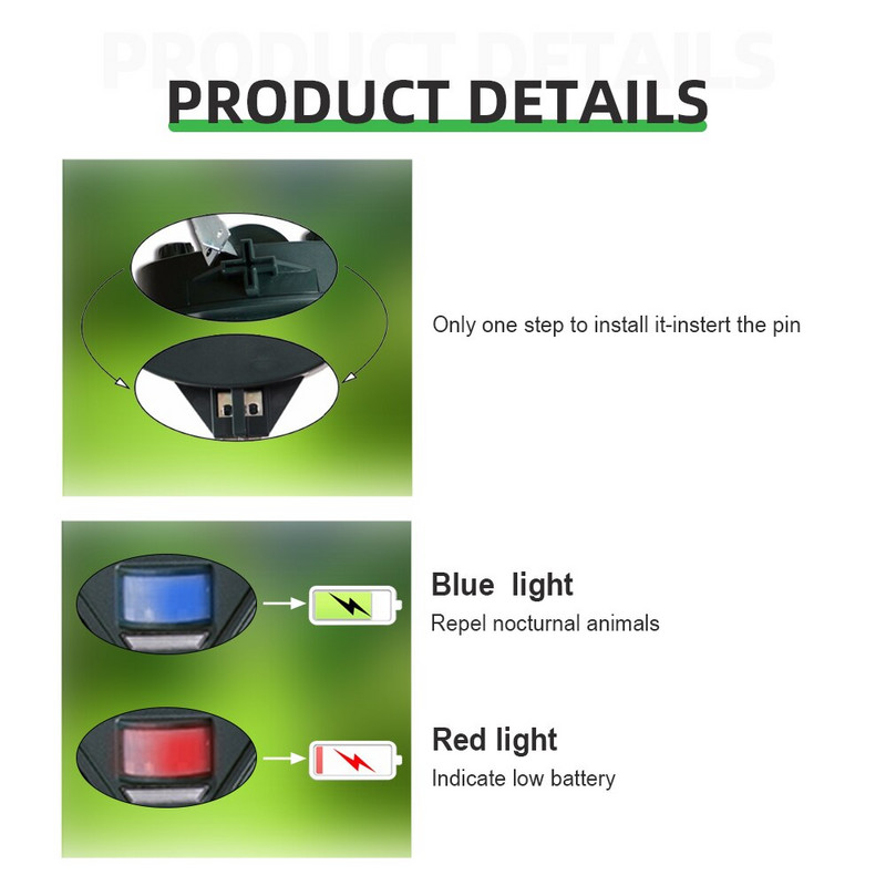 Naujas ultragarsinis gyvūnų atbaidymo šuo, kačių atbaidymo kenkėjų kontrolė namams, sodui, vejai #32023