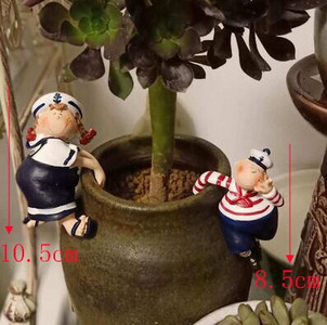 Šiaurės jūreivis piratas vazonas Laipiojimo derva Skulptūra Lauko sodas Papuošalai Dekoravimas Kraštovaizdis Balkonas Figūrėlės Amatai