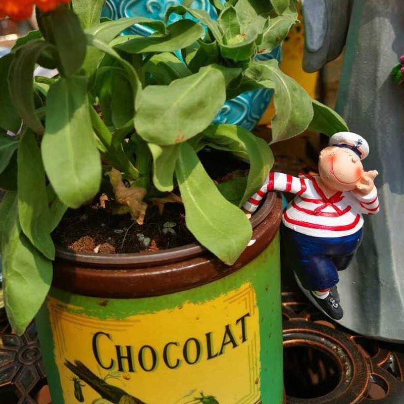 Šiaurės jūreivis piratas vazonas Laipiojimo derva Skulptūra Lauko sodas Papuošalai Dekoravimas Kraštovaizdis Balkonas Figūrėlės Amatai