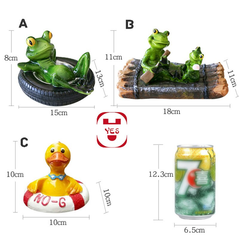 Živicová plávajúca bambusová plť, žaba, socha, kačica, socha, vonkajšia záhradná jazierka, dekoratívna domáca akvárium, záhradná dekorácia, stolová ozdoba