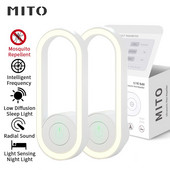 MITO Ultrazvukový repelent, nočné svetlo na spanie, elektronický repelent proti komárom, myšiam, pavúkom, švábom, insekticídom, kontrolou hmyzu a škodcov.