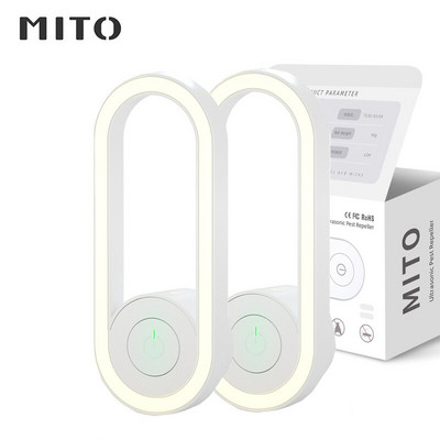 MITO Ultrazvukový repelent, nočné svetlo na spanie, elektronický repelent proti komárom, myšiam, pavúkom, švábom, insekticídom, kontrolou hmyzu a škodcov.