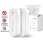 Pachet de 2 insecticide cu ultrasunete Respingere electronică pentru țânțari, șoareci, păianjen, gândaci, insecticid, controlul dăunătorilor