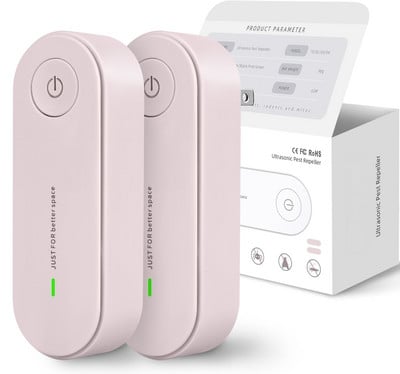 Pachet de 2 insecticide cu ultrasunete Respingere electronică pentru țânțari, șoareci, păianjen, gândaci, insecticid, controlul dăunătorilor