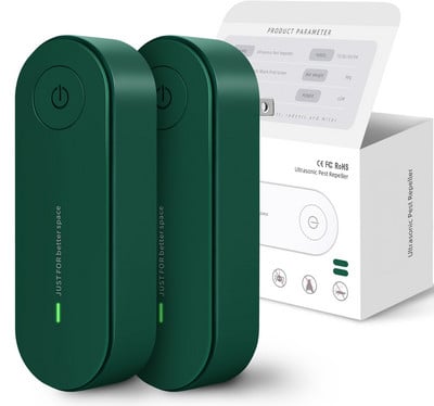 Pachet de 2 insecticide cu ultrasunete Respingere electronică pentru țânțari, șoareci, păianjen, gândaci, insecticid, controlul dăunătorilor