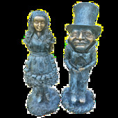 Alisa Stebuklų šalyje Skrybėlininkės sodo dervos rinkinio statulų papuošalai