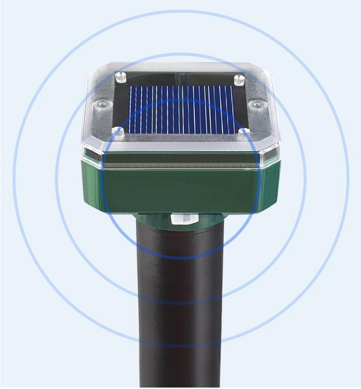 1 vnt saulės energija varomas ultragarsinis pelės kurmis kenkėjų graužikų atbaidantis kiemas LED šviesos atbaidiklis lauko lempų kiemo sodas