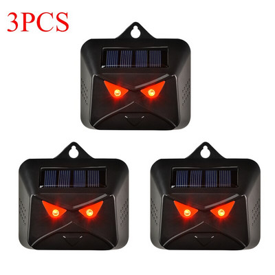 4 vnt. saulės energija varomas gyvūnų atbaidiklis nakties gyvūnų atbaidymo įtaisai su ryškia strobe LED lempute, nakties apsaugos gyvūnų repelentu