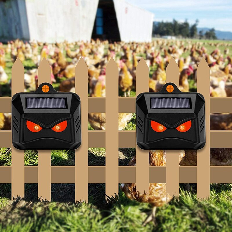 4 vnt. saulės energija varomas gyvūnų atbaidiklis nakties gyvūnų atbaidymo įtaisai su ryškia strobe LED lempute, nakties apsaugos gyvūnų repelentu