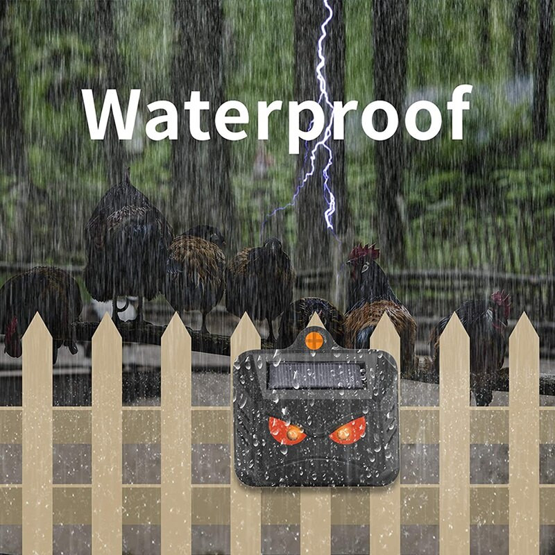 4 vnt. saulės energija varomas gyvūnų atbaidiklis nakties gyvūnų atbaidymo įtaisai su ryškia strobe LED lempute, nakties apsaugos gyvūnų repelentu