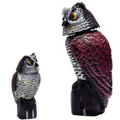 Realistiškas paukščių baidyklės imitacinis pelėdos galvos sukamasis masalui apsaugantis repelentas