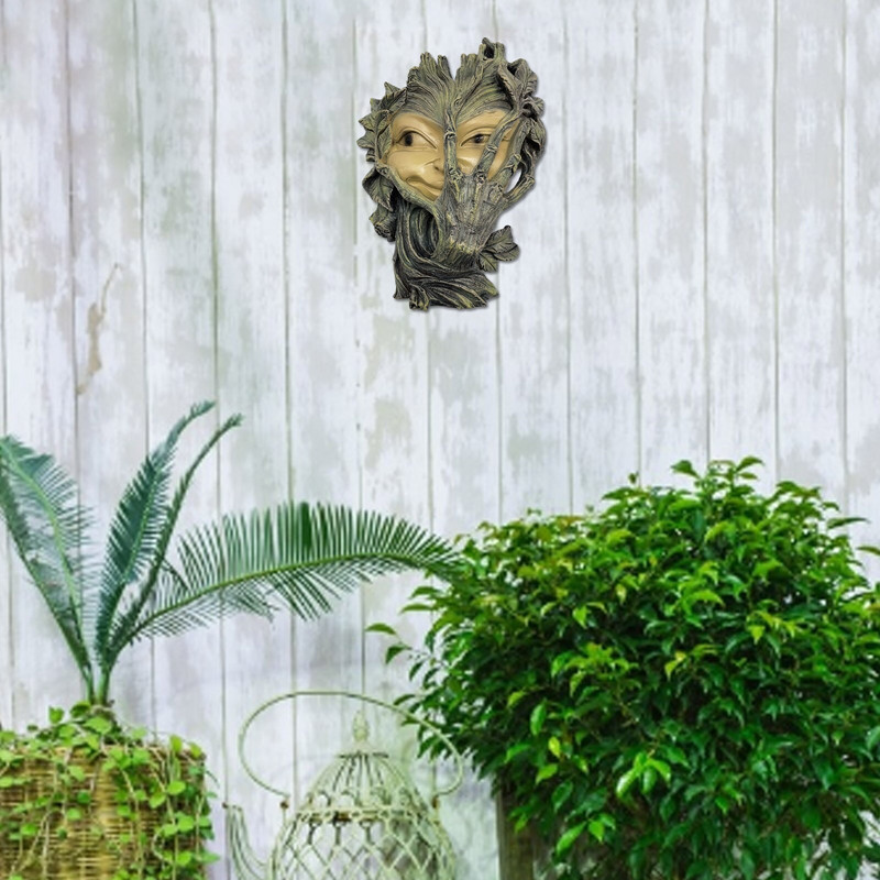 Sodo statulos dervos menas - įnoringa medžio skulptūra Sodo statulos dekoras Puikus meno kūrinys sodo dekoravimui