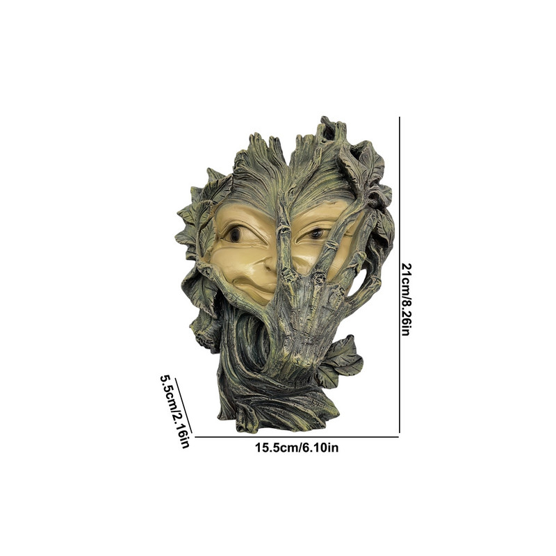 Sodo statulos dervos menas - įnoringa medžio skulptūra Sodo statulos dekoras Puikus meno kūrinys sodo dekoravimui