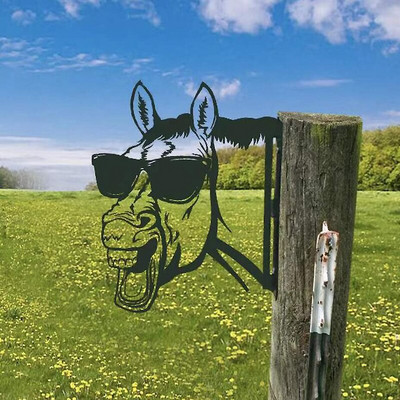 Ūkis žvilgčiojanti karvė Balkono kiemas Dekoratyvinis metalinis Sodo Meno Apsauga Kabantys Papuošalai Karikatūros Lauko Statulos Namų Meno Papuošalai