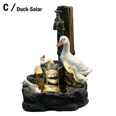 Skulptuurid Õueaia sisekujundus 5,9-tolline väike päikeseenergia vaigupart Pereõue Purskkaev Aiakaunistus välimaastik