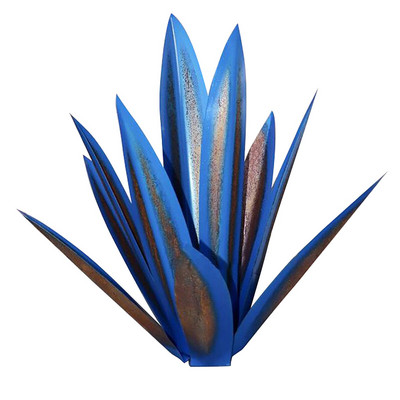 „Pasidaryk pats“ metalinė dirbtinė tekila kaimiška 9 lapų agavos augalo skulptūra kiemo meno statula lauko tuino sodo namų kiemo puošmena